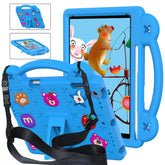 Strawberry Rugged iPad Case With Holder Shoulder Strap for PRO 9.7 Air1/ Air2-SkyBlue