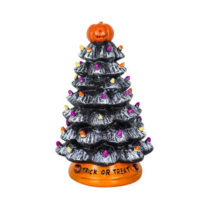 Glowing Resin Halloween Tree with Built-in LED for Indoor Decoration