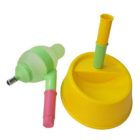 Pet Standing Water Dispenser with Detachable Pole Automatically Feeding Water-Yellow