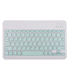 Keyboard Case For iPad Ultra Thin 7 Color Backlit Wireless Keyboard with Pen Slot-Green