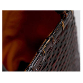 Retro Womens Bamboo Handbag Handmade Large Tote Bag Wicker Basket Bag For Picnic