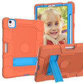 B3 Robot iPad Case Silicone Shockproof Protective Stand Cover For iPad Pro 11inch (2018/2020/2021) Air4 10.9 Air5 (2021)-Orange&Blue