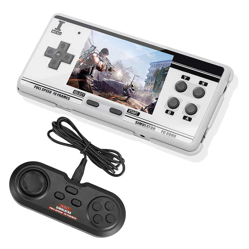 3.0 in Screen Handheld Game Console with 5000 Classic Games Support Double Battle-Grey