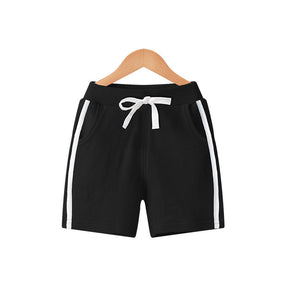 Kids 3 Pack 100% Cotton Sport Jogger Shorts Casual Elastic Pants-J