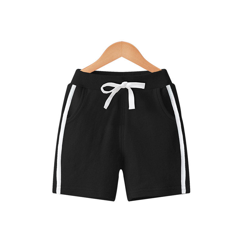 Kids 3 Pack 100% Cotton Sport Jogger Shorts Casual Elastic Pants-J