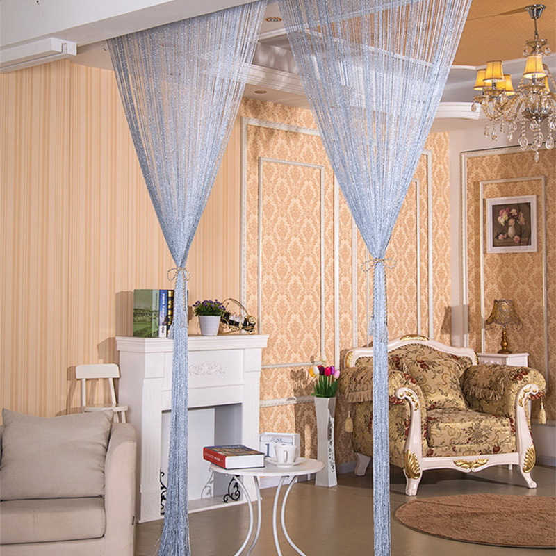 Home Decor Sequin Curtain for Doorway 37x79 inch Hanging-Grey