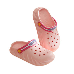 Cute Cartoon Childrens Beach Sandals Summer Toddler Boys Girls Slippers-Pink