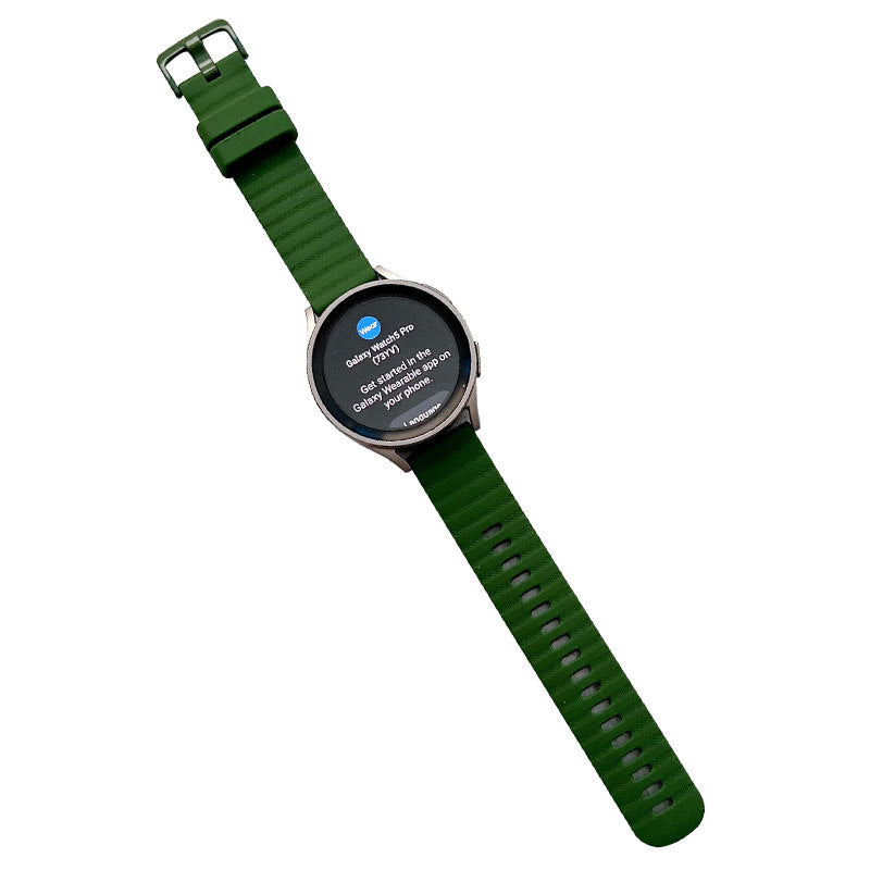 Sports Watch Strap Wave Pattern for Samsung Gear S2 Huawei Watch GT-DarkGreen