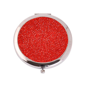 Home & LivingRhinestone Magnifying Compact Makeup Mirror 2X/1X Mirror-Red
