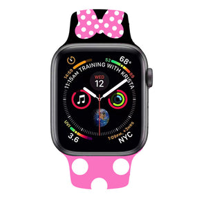 Soft Silicone Cartoon Minnie Mouse Bands for Apple Watch Series SE/6/5/4/3/2/1-C9