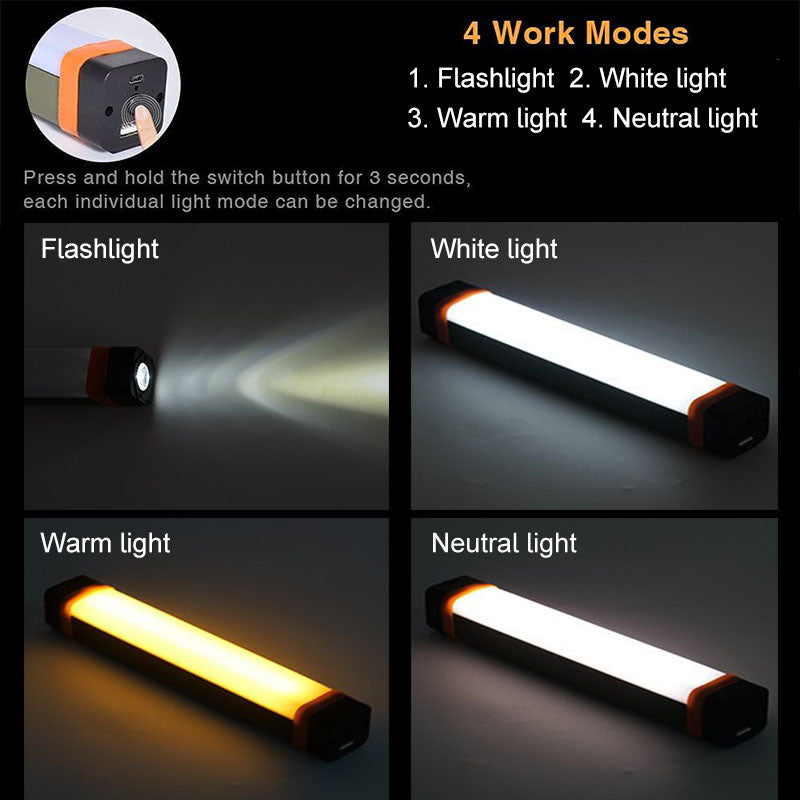 Rechargeable Magnetic Work Light for Hiking Home Outdoor Night Fishing