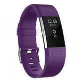 Replacement Strap For Fitbit Charge 2 Silicone Adjustable Sports Wristband-Purple