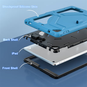 Tablet Case Rugged with Kickstand for iPad 6th/5th Generation 2018/2017-LightBlue