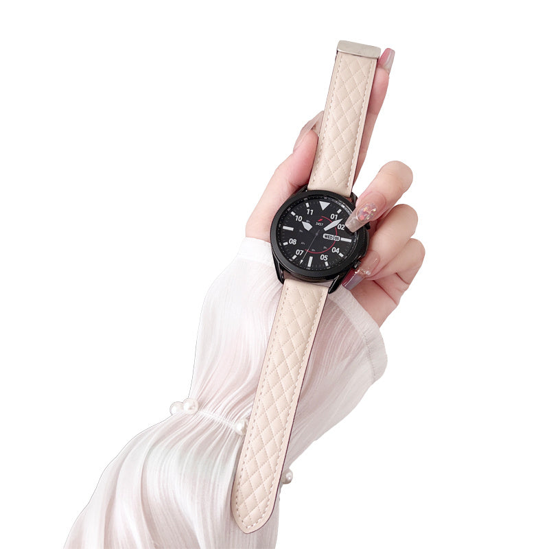 20mm Vintage Leather Band with Magnetic Clasp for Samsung Huawei Watch-2