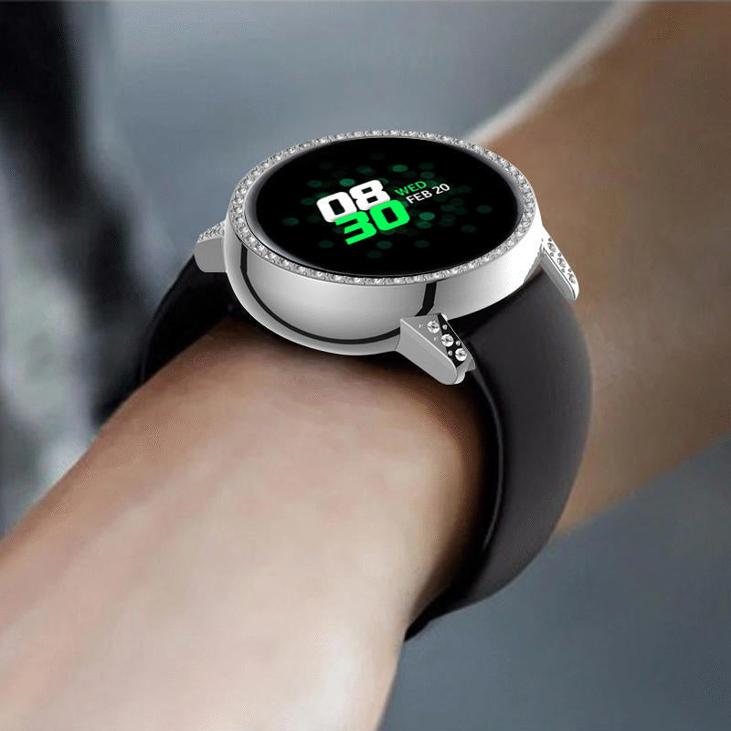 PC Bling Crystal Rhinestone Watch Case Protector For Samsung Galaxy Watch Active 40mm-Silver