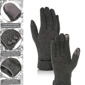 3 Pairs Women Winter Gloves Warm Touchscreen Windproof Gloves-BlackGrayBrown