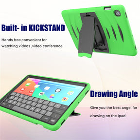 Shock Wave Kickstand Case Anti-Fall Protection For Samsung Tab S5E 10.5 T720/T725(2019)-Green