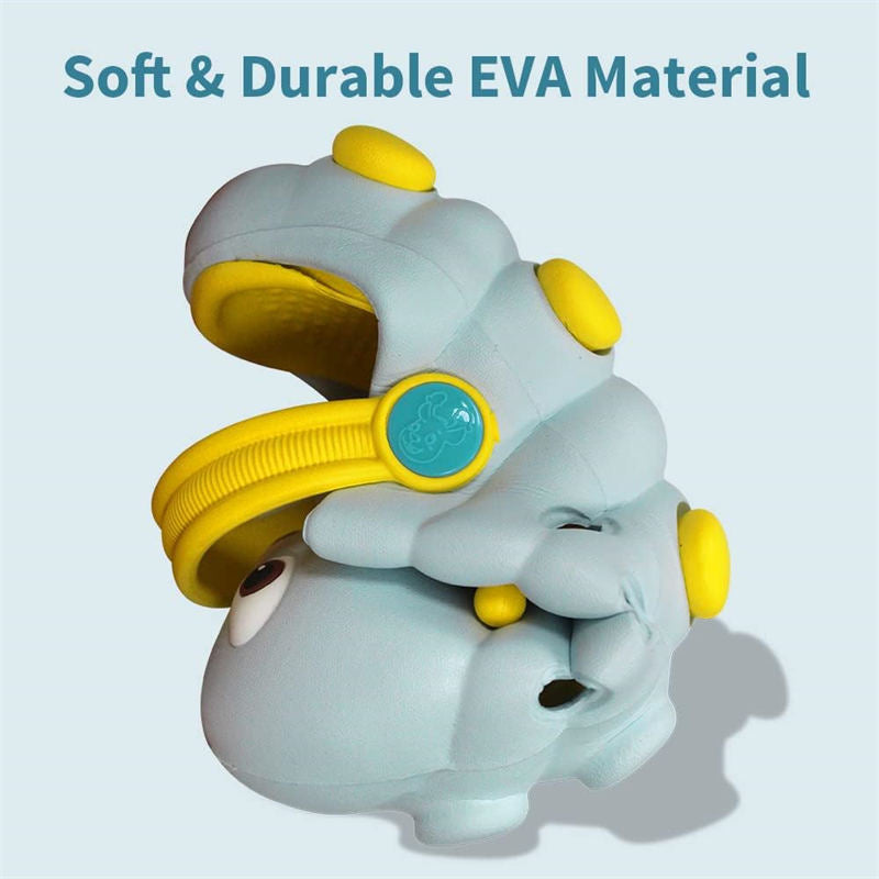 Kids Cute Caterpillar Clogs Lightweight Beach Water Slippers-Light Blue