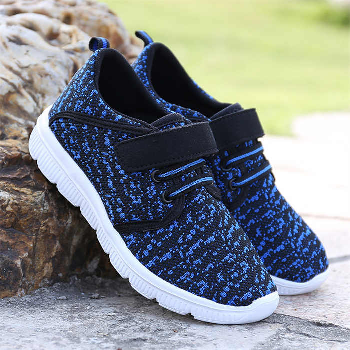 Kids Lightweight Breathable Running Sneakers Sport Casual Shoes for Boys Girls-Blue