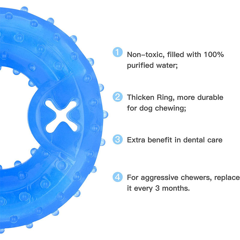 Pet Molars Cooling Chew Toys Freezable Teeth Cleaning for Dog-Ice Circle