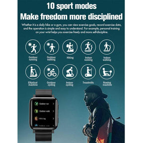 F30 Touch Screen Smart Watch with Music Heart Rate Monitor Call Text-Green