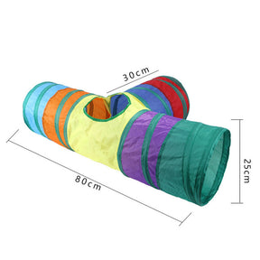 Cat Tunnel for Indoor Cats Collapsible Pop-up Pet Tube Hideaway Play Toys-3 Tunnels