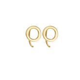 Alphabet Letter Earrings Personalized Initial Stud for Ladies Girls-O