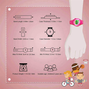 Girls Waterproof Electronic Multi Function Outdoor LED Watches-RoseRed