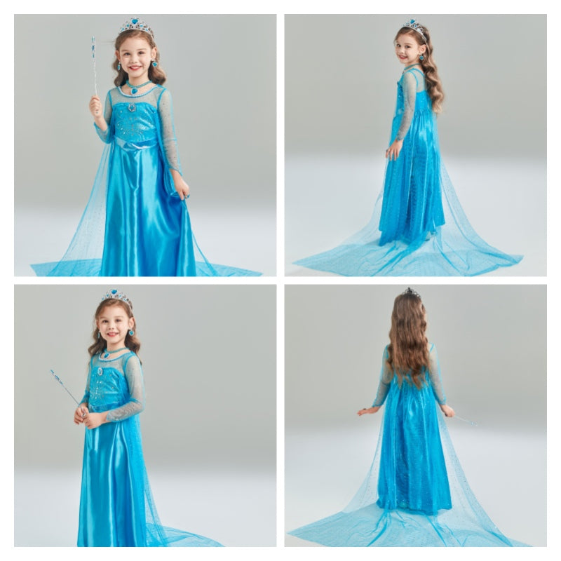 Princess Dress for Girls with Accessories Snow Party Queen Costumes