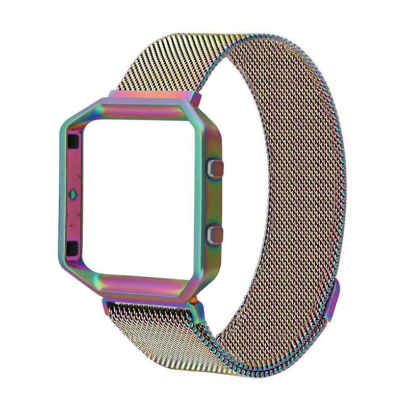 Stainless Steel Bracelet Replacement Strap Without Metal Frame For Fitbit Blaze-Colorful