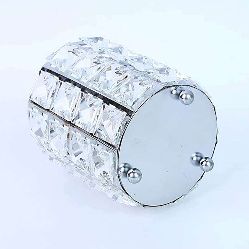 Makeup Brush Holder Crystal Comb Brushes Pen Storage Container-Sliver
