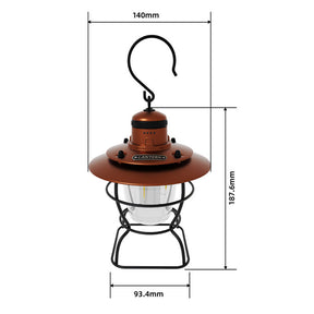 Retro Hanging Camping Lantern Rechargeable Portable Warm Lights-