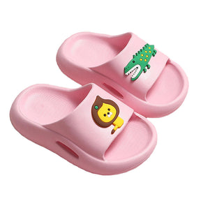 Kids Boys Girls Cute Animal Slippers Beach Pool Home Shoes-Pink