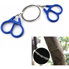 5Pcs Portable Stainless Steel Wire Saw Mini Camping Supplies Outdoor Tool-Blue