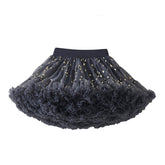 Toddler Girls Layered Tutu Skirt Solid Color Mesh Princess Ballet Dance Dress-GreyStar