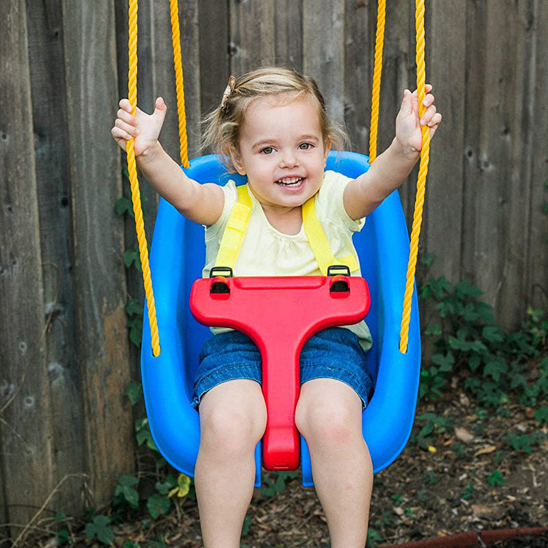 Kids Secure Swing with Adjustable Straps Bearing 50kg for Age 9 Months-4 Years