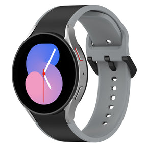 20mm Two Tone Silicone Sports Strap for Samsung Galaxy Watch 5-BlackGrey