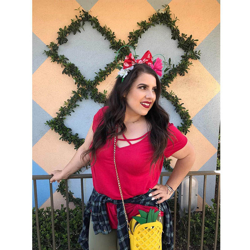 Womens Pineapple Purse PU Leather Crossbody Shoulder Bag-Yellow