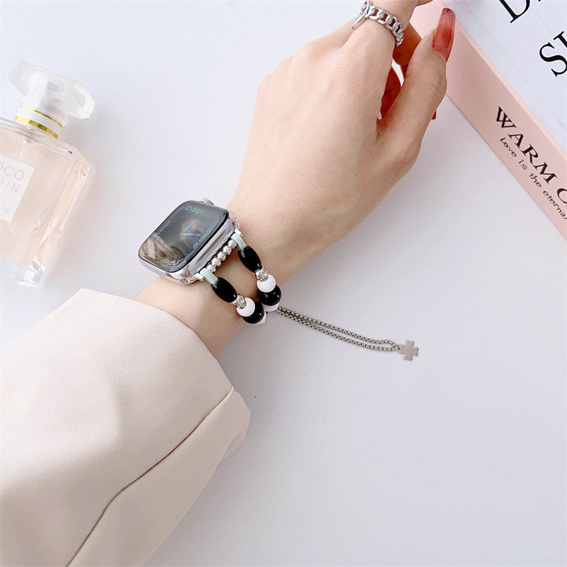 Fashion Beaded Watch Strap Bracelet Replacement for Apple Watch-5