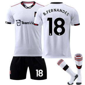 FERNANDES #18 Manchester United Away Jersey 2022/23 Soccer Jersey Kit For Adult Kids