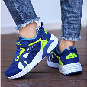 Boys Mesh Lightweight Sneakers Childrens Running Shoes-Navy Blue