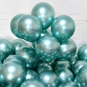 50pcs 12 Inch Metallic Latex Balloons Party Balloons for Party Birthday -Green