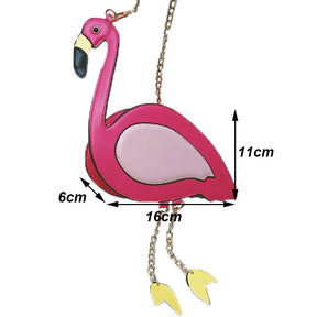 Women PU Leather Handbag Flamingo Crossbody Bag