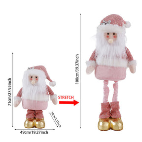 39Inch Stractable Santa Claus Doll Standing Plush Decorations