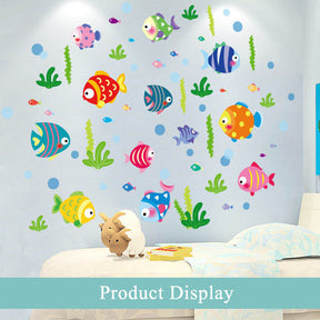 Creative Cartoon Removable 3D Wall Stickers Small Fish Decoration For Children Room-06