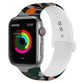 Street Fashion Printing Pattern Silicone Watchband for Apple Watch SE & Series 6/5/4/3/2/1-A7