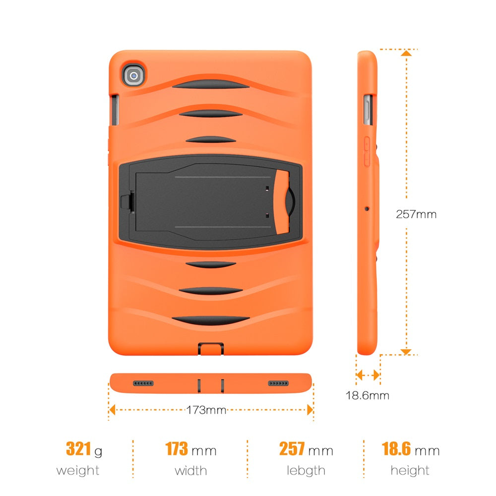 Shock Wave Kickstand Case Anti-Fall Protection For Samsung Tab S5E 10.5 T720/T725(2019)-Orange