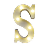 Decorative Led Light Up Number Letters White Plastic Marquee Number Lights Sign Party Wedding Decor Battery Operated (S)