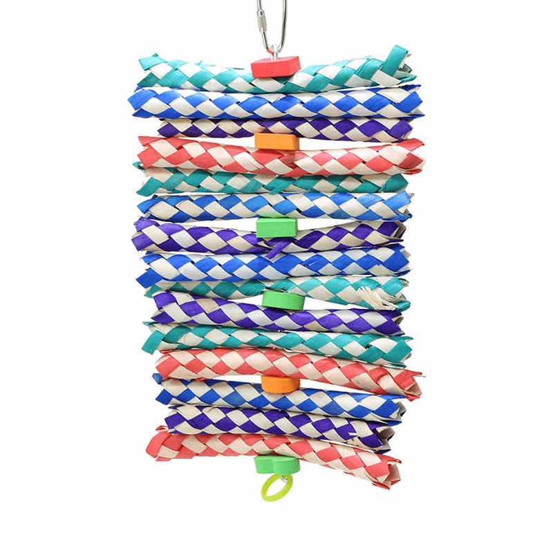 Bird Toy Colorful Bamboo Foam Shred Chew Parrot-Large