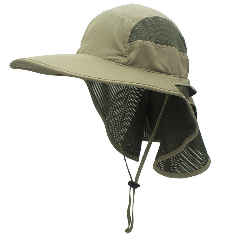 Unisex Outdoor Activities UV Protecting Sun Hats with Adjustable Neck Flap-ArmyGreen